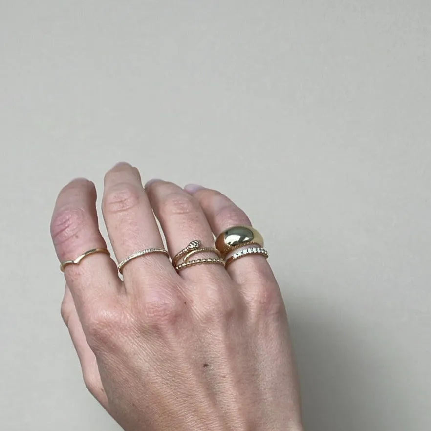 10K Gold Bead Ring