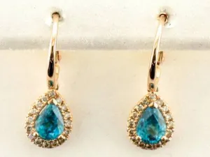 14K R/G EARR 0.29 DIA 1.50 BZ |E|