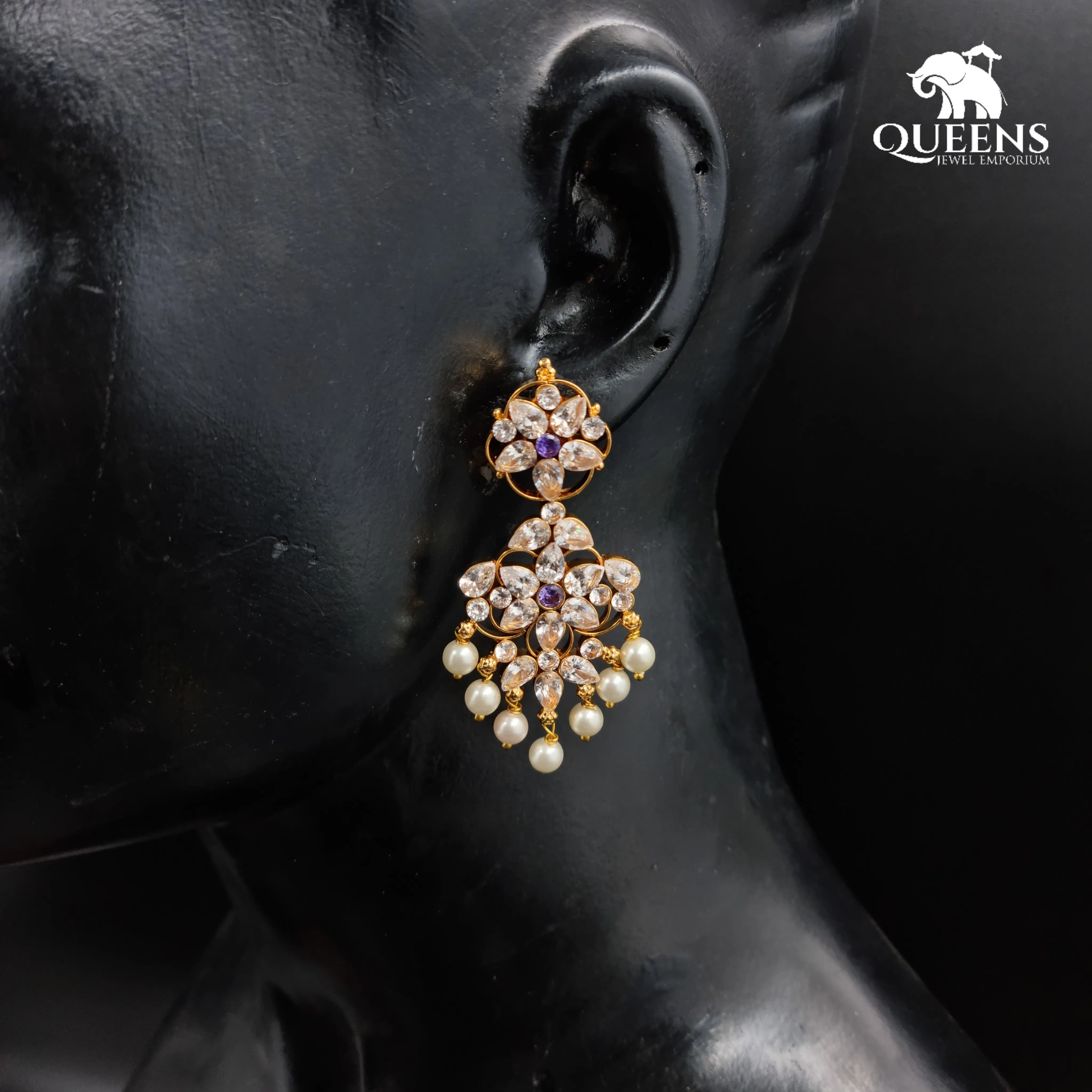 AVANTHINI ZIRCON EARRINGS