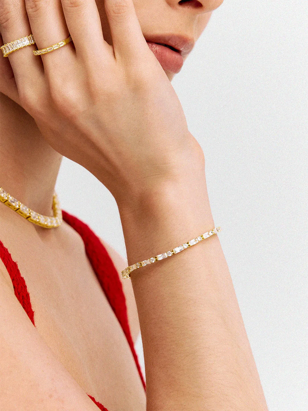 Baguette & Round Tennis Bracelet