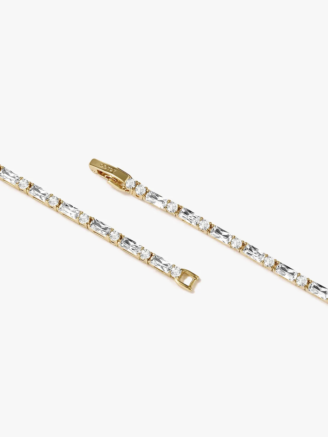 Baguette & Round Tennis Bracelet
