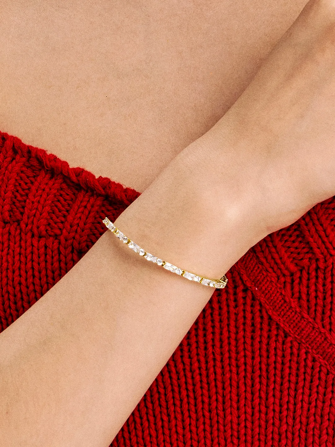 Baguette & Round Tennis Bracelet