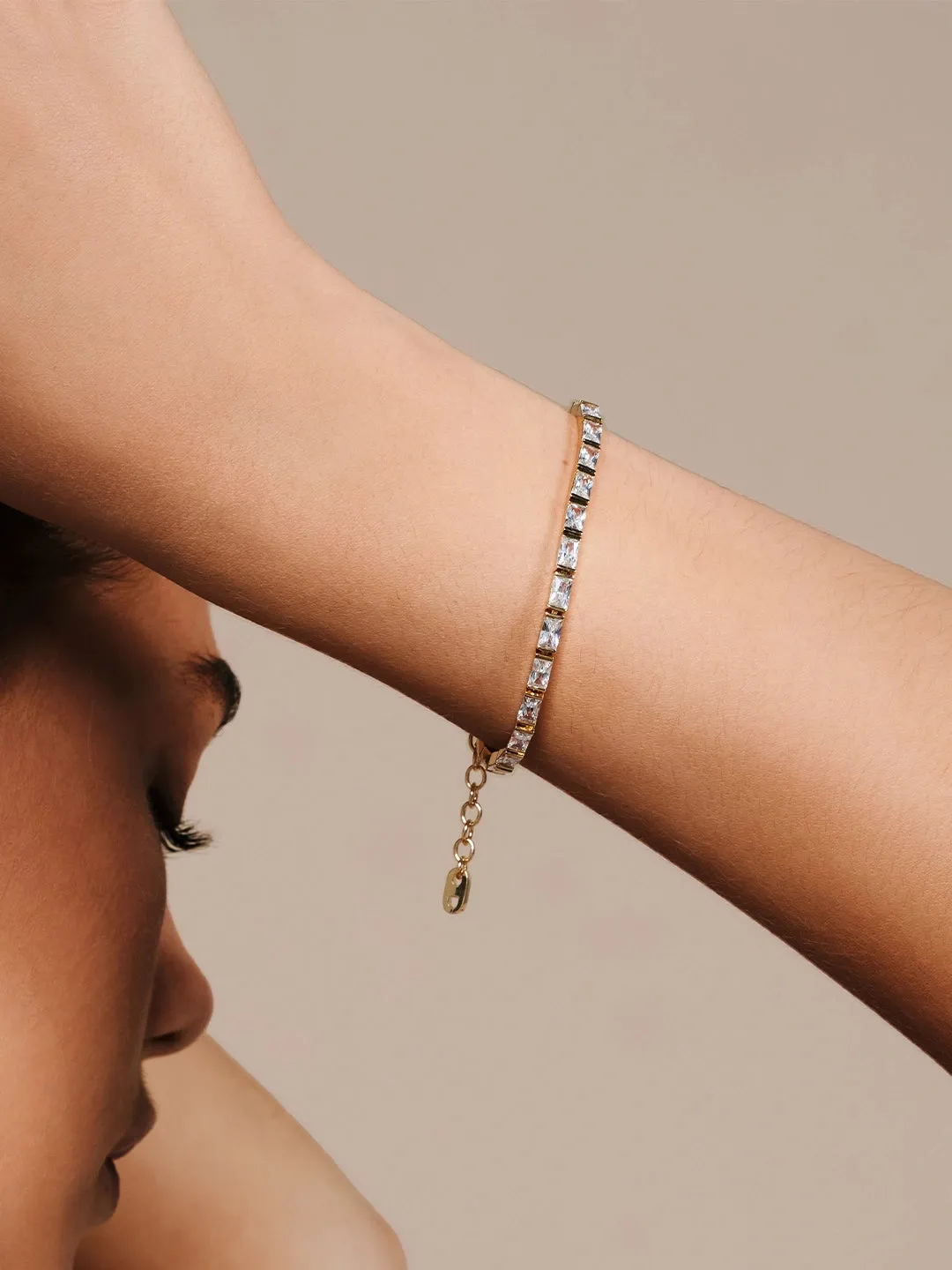 Baguette Crystal Tennis Bracelet