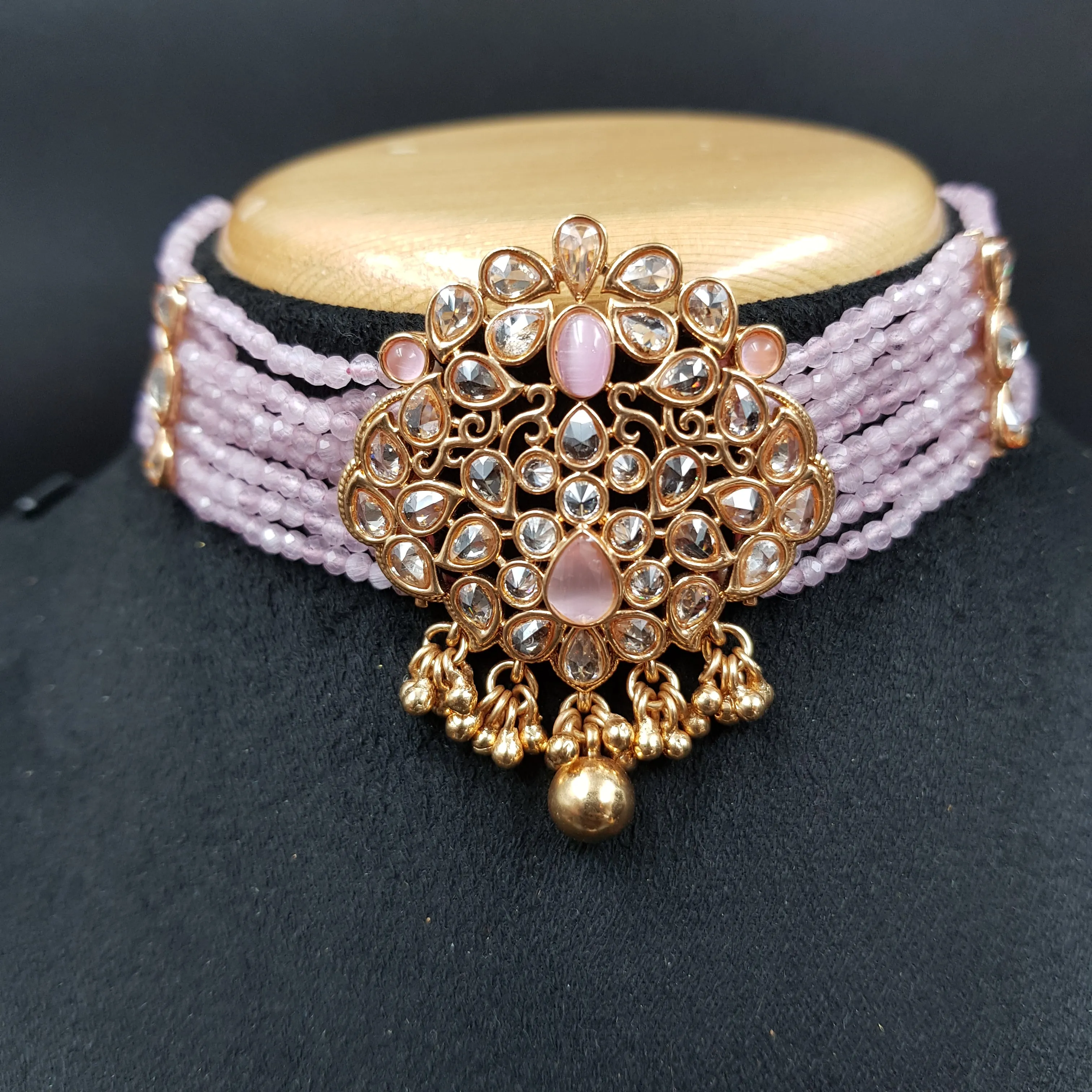 Choker Gold Look Necklace Set 3567-28