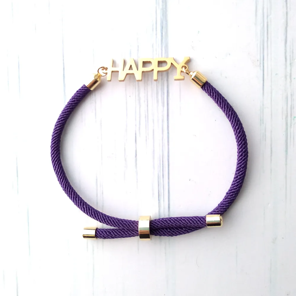 Dani Happy Corded Slider Bracelet