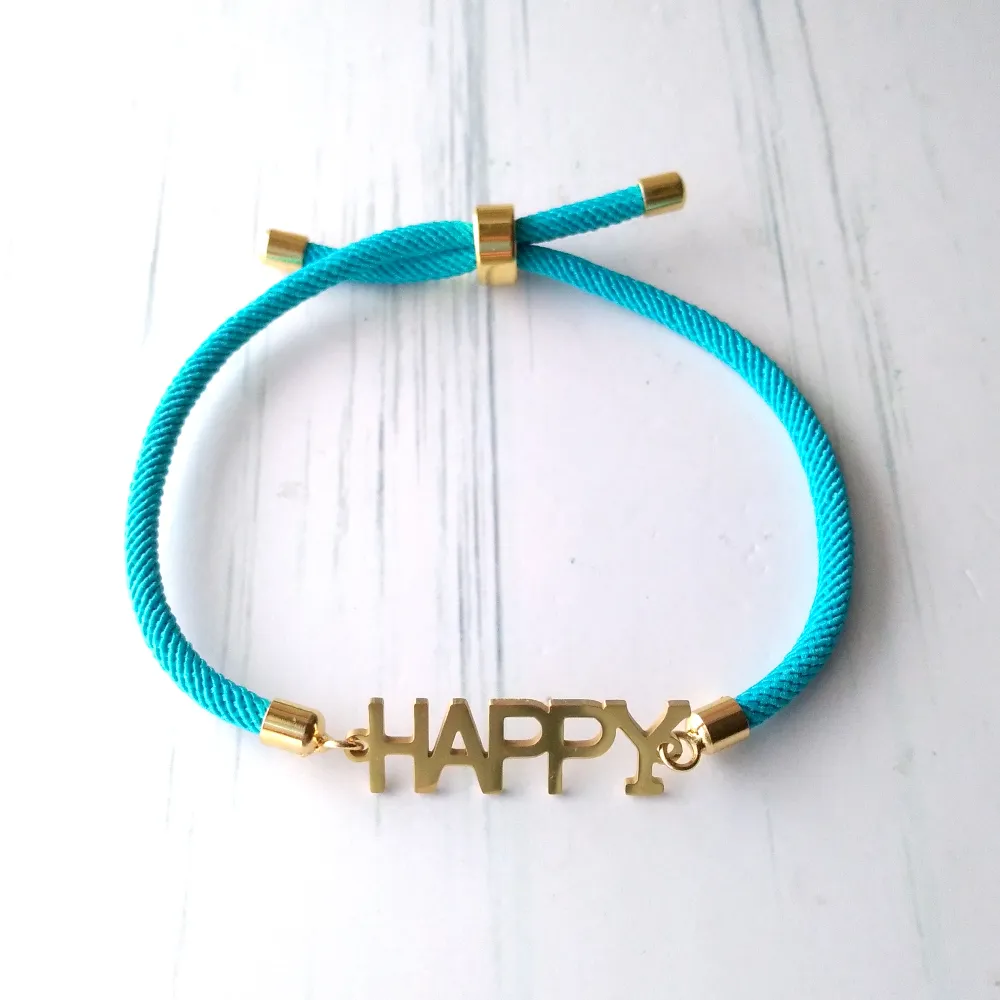 Dani Happy Corded Slider Bracelet