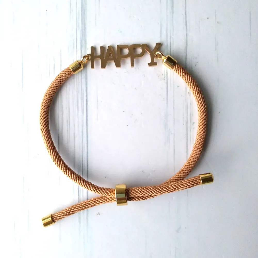Dani Happy Corded Slider Bracelet