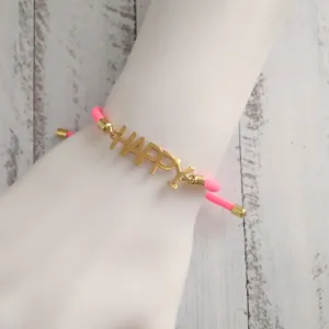 Dani Happy Corded Slider Bracelet