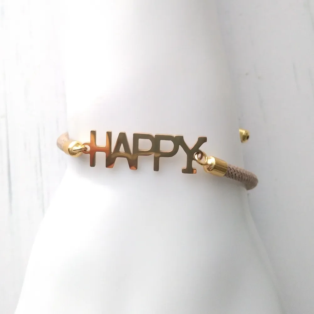 Dani Happy Corded Slider Bracelet
