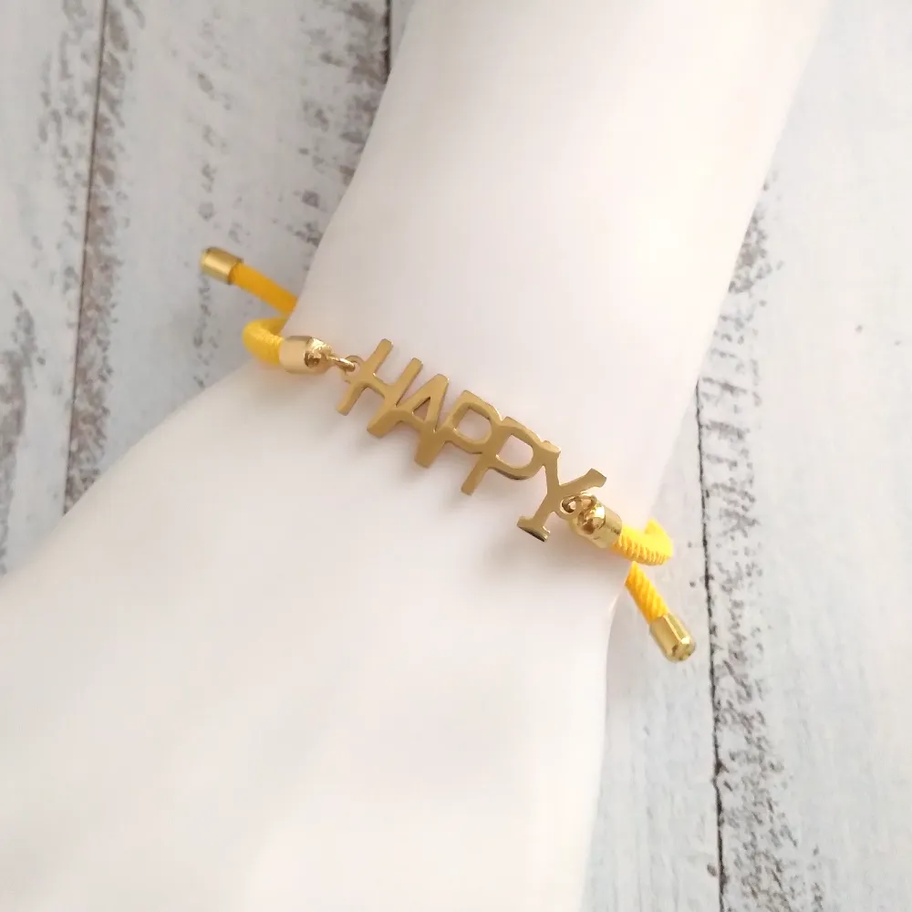Dani Happy Corded Slider Bracelet