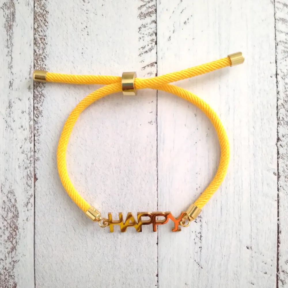 Dani Happy Corded Slider Bracelet