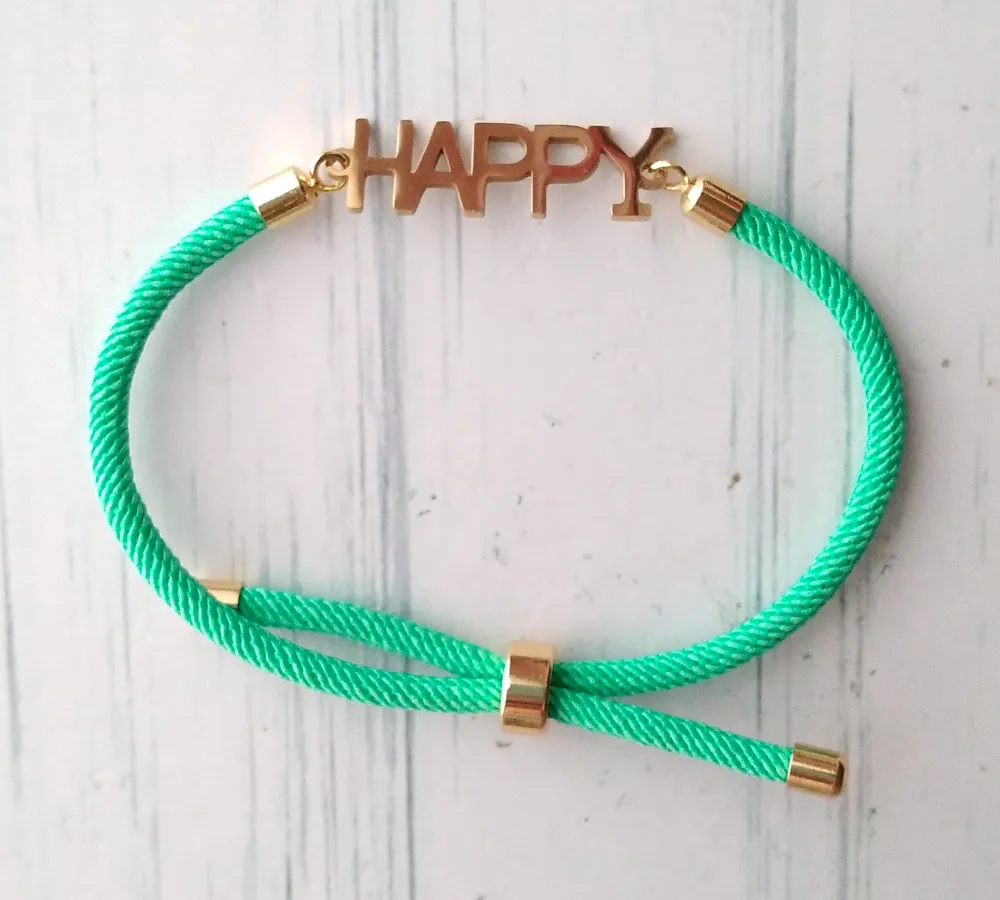 Dani Happy Corded Slider Bracelet