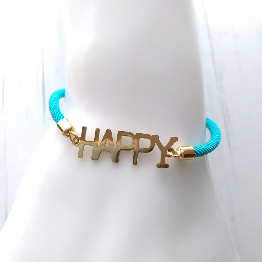 Dani Happy Corded Slider Bracelet