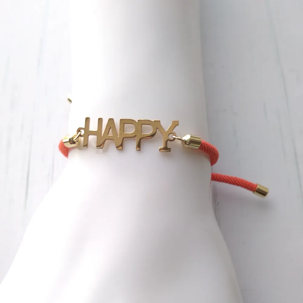 Dani Happy Corded Slider Bracelet