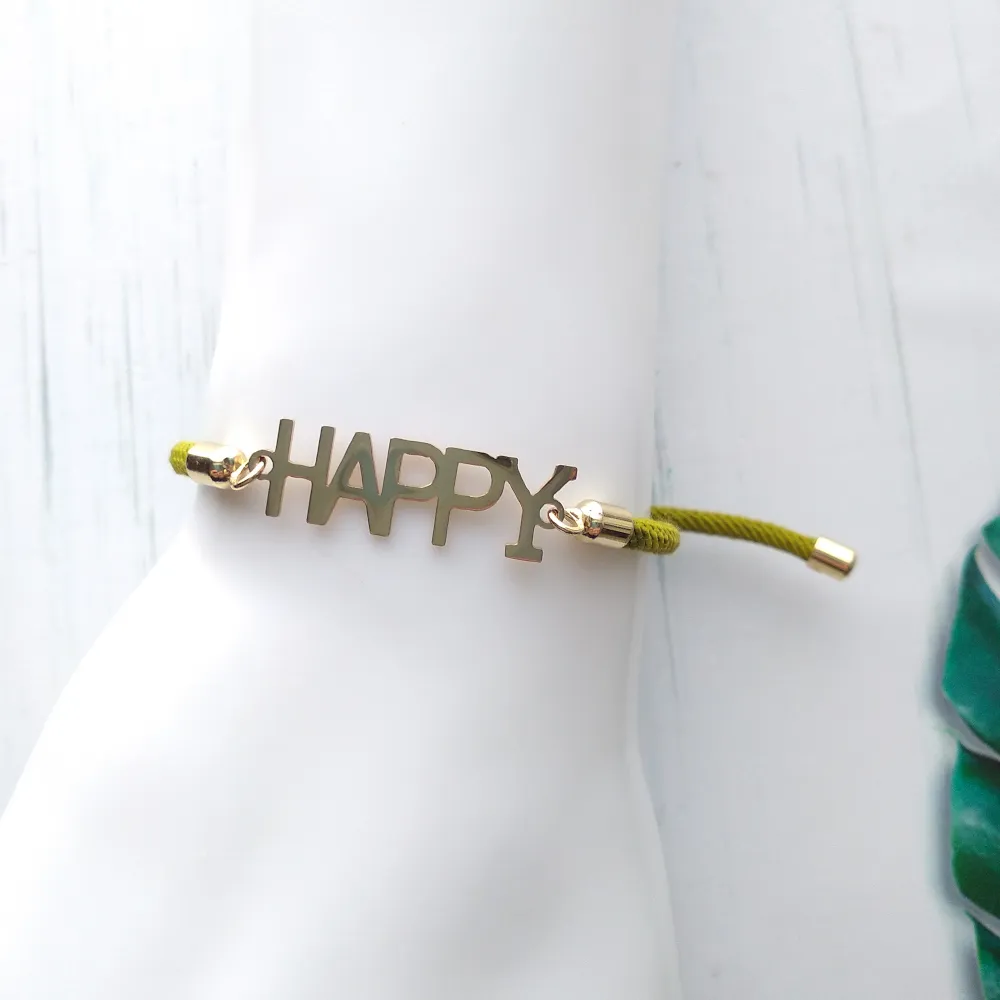 Dani Happy Corded Slider Bracelet