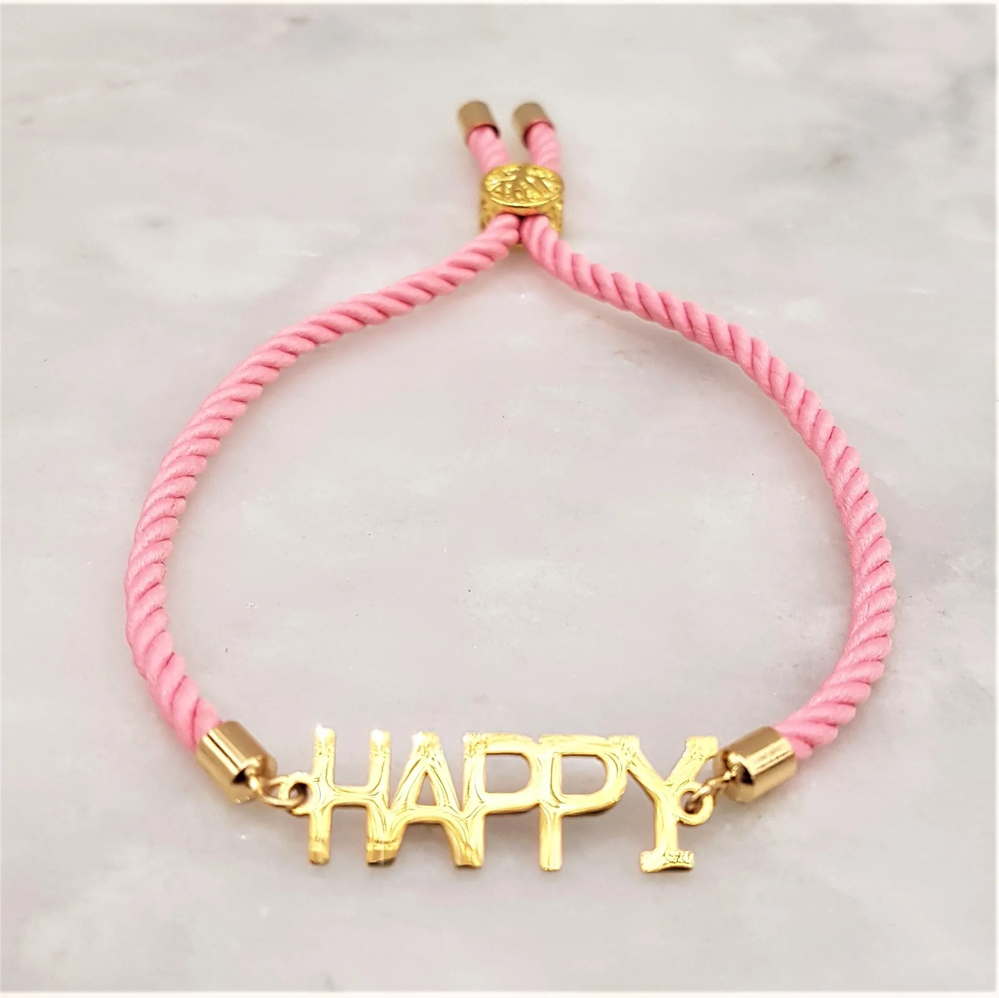 Dani Happy Corded Slider Bracelet