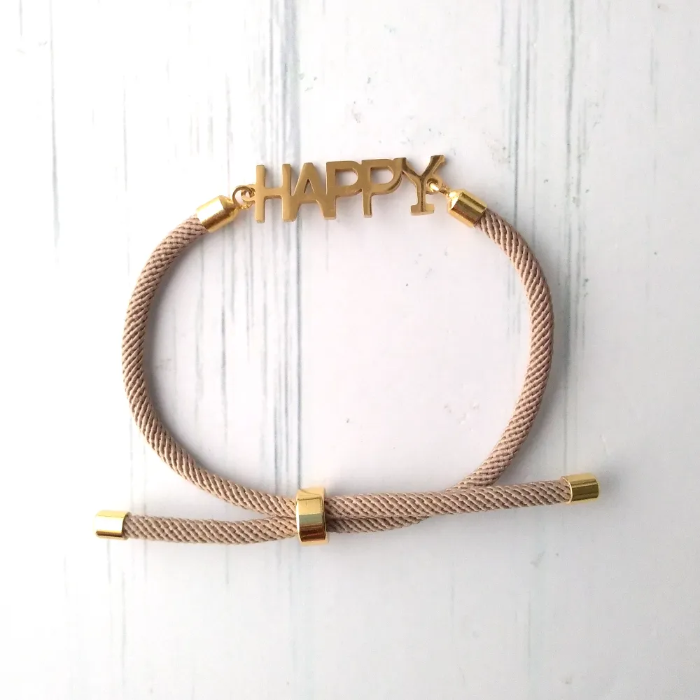 Dani Happy Corded Slider Bracelet