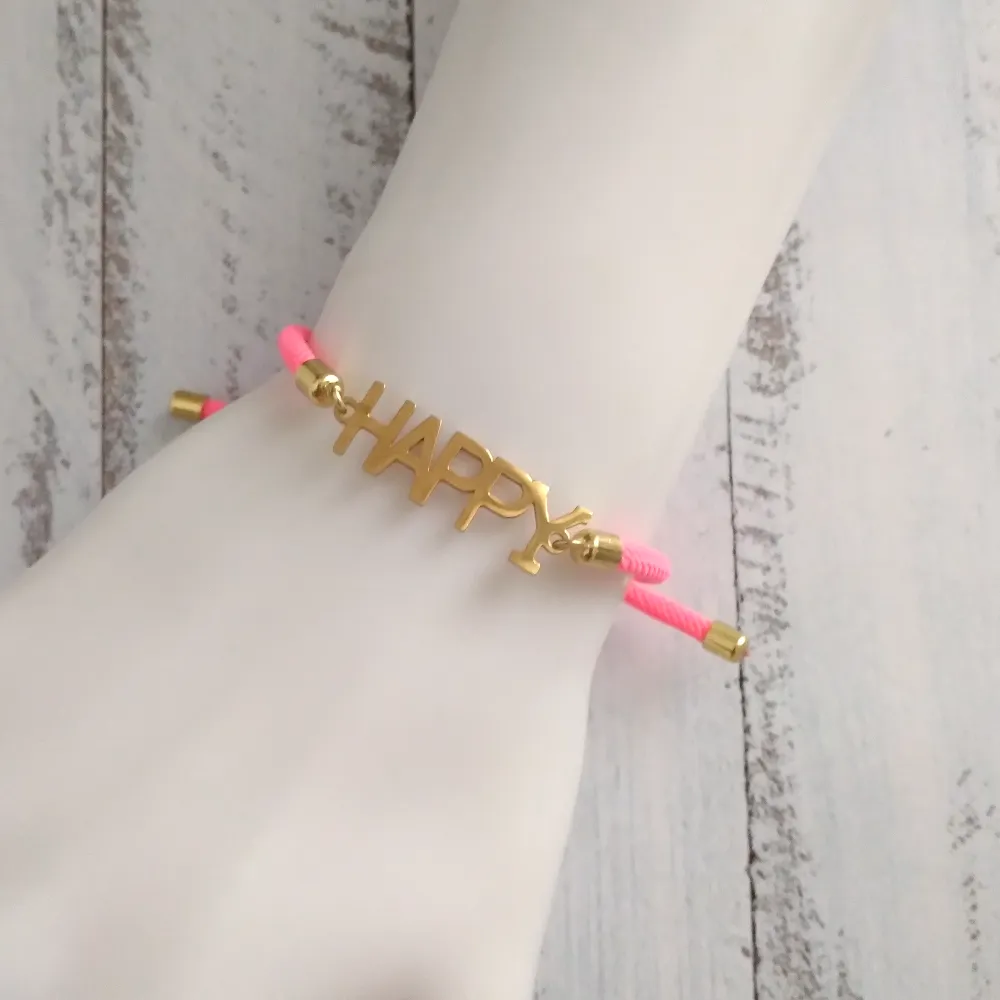 Dani Happy Corded Slider Bracelet