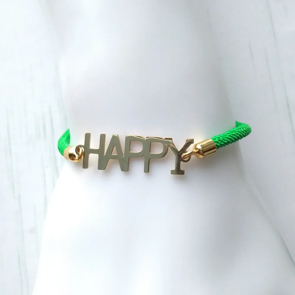 Dani Happy Corded Slider Bracelet