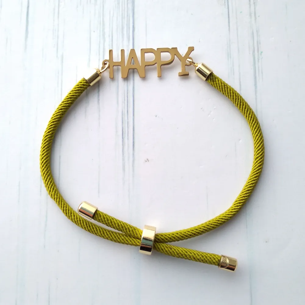 Dani Happy Corded Slider Bracelet