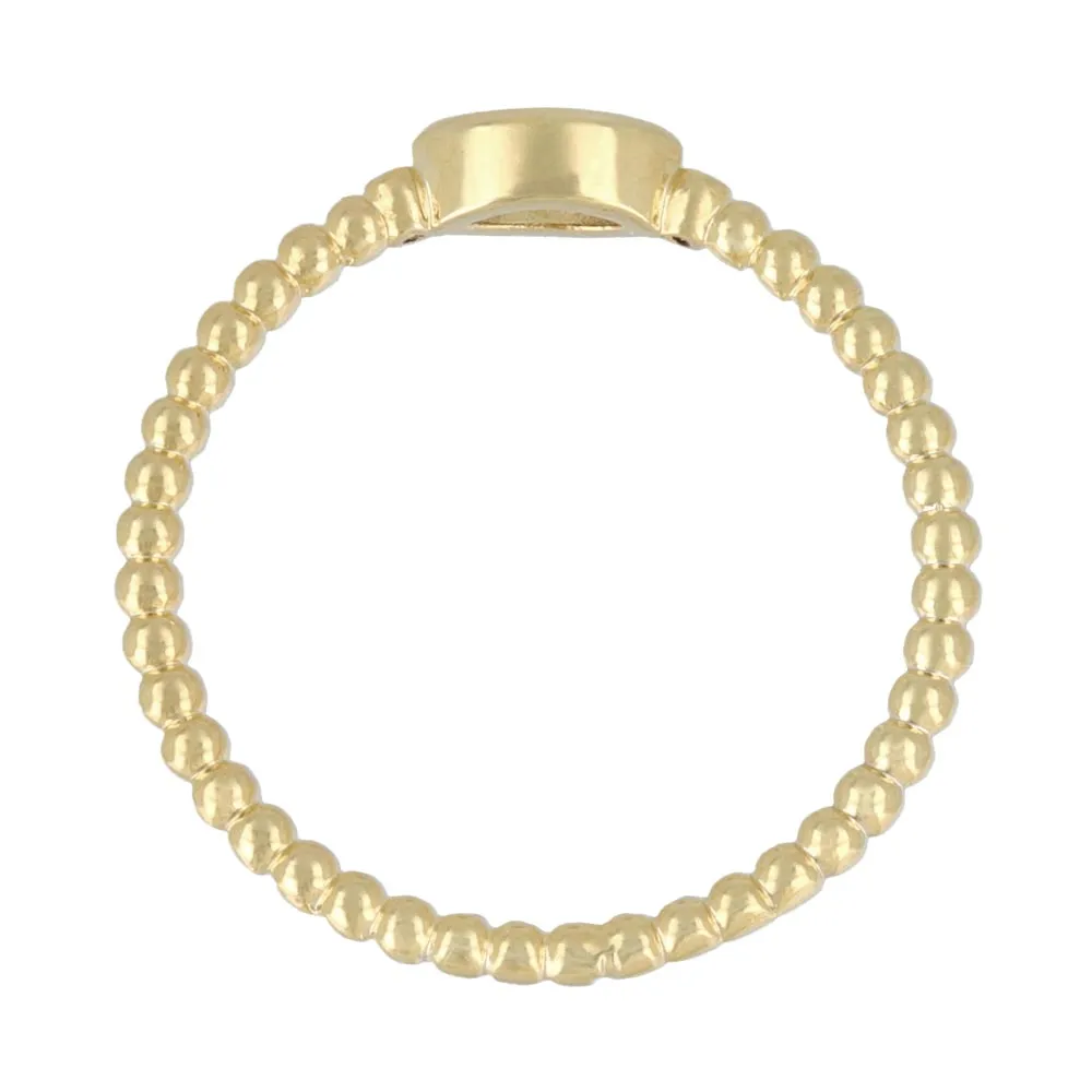 Gold Plated Almond Ball Ring