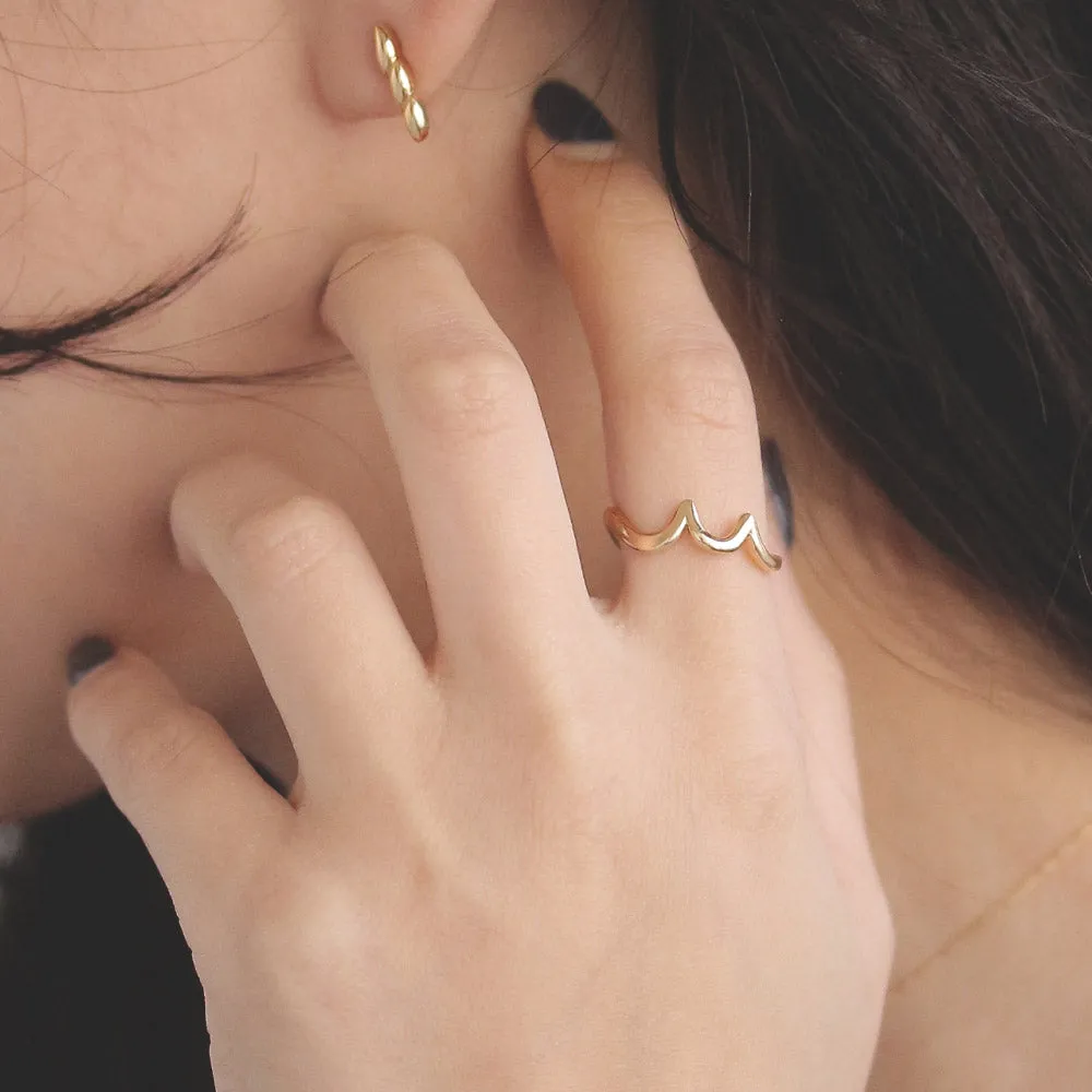Gold Plated Twist Band Ring