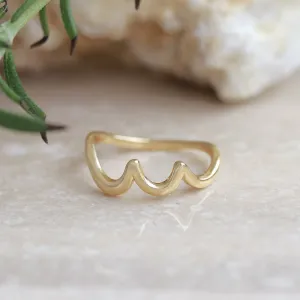 Gold Plated Twist Band Ring
