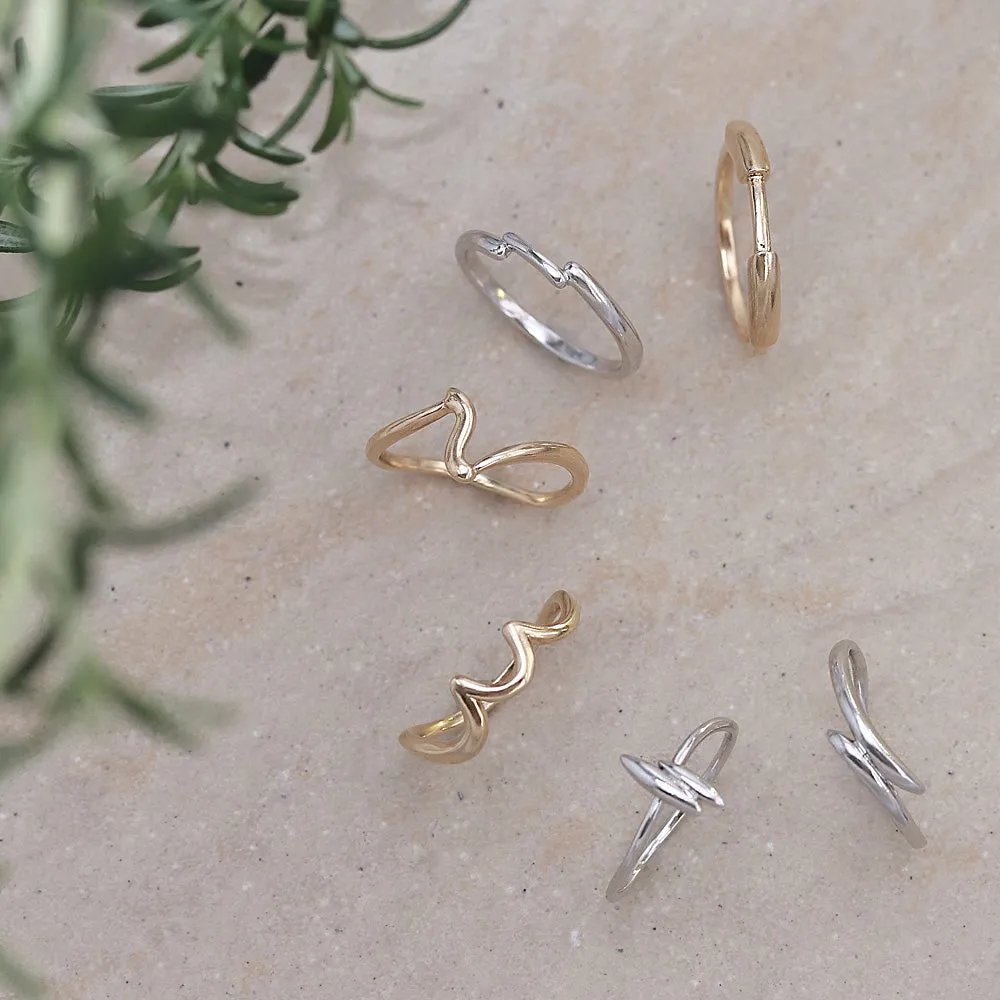 Gold Plated Twist Band Ring