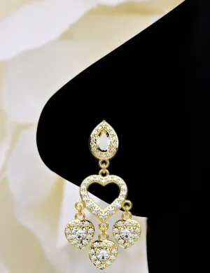 Heart Dangle Nose Ring Gold | Elegant Nose Stud Piercing Jewelry