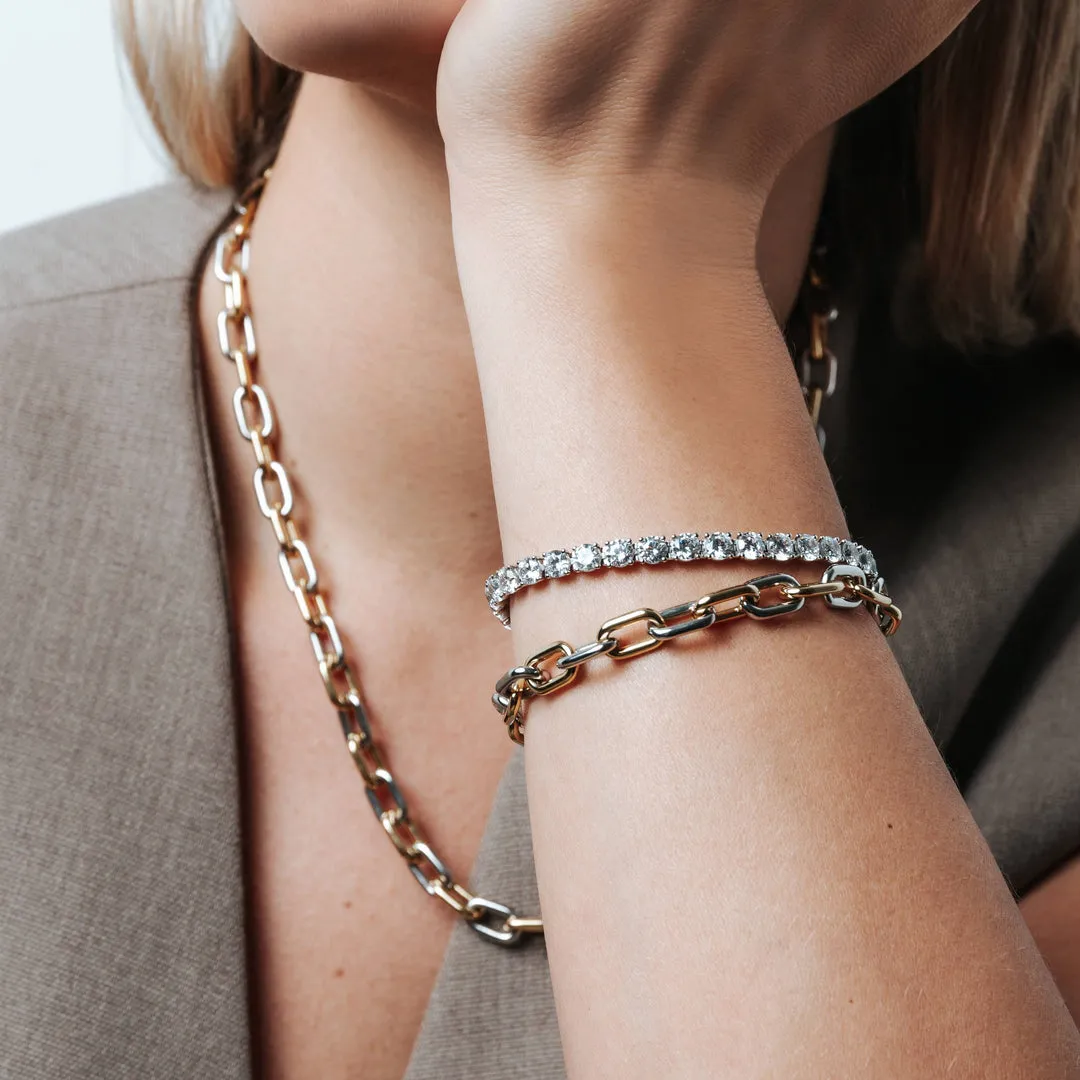 Milano Chain Link Bracelet - Gold/Silver - 23052ZY