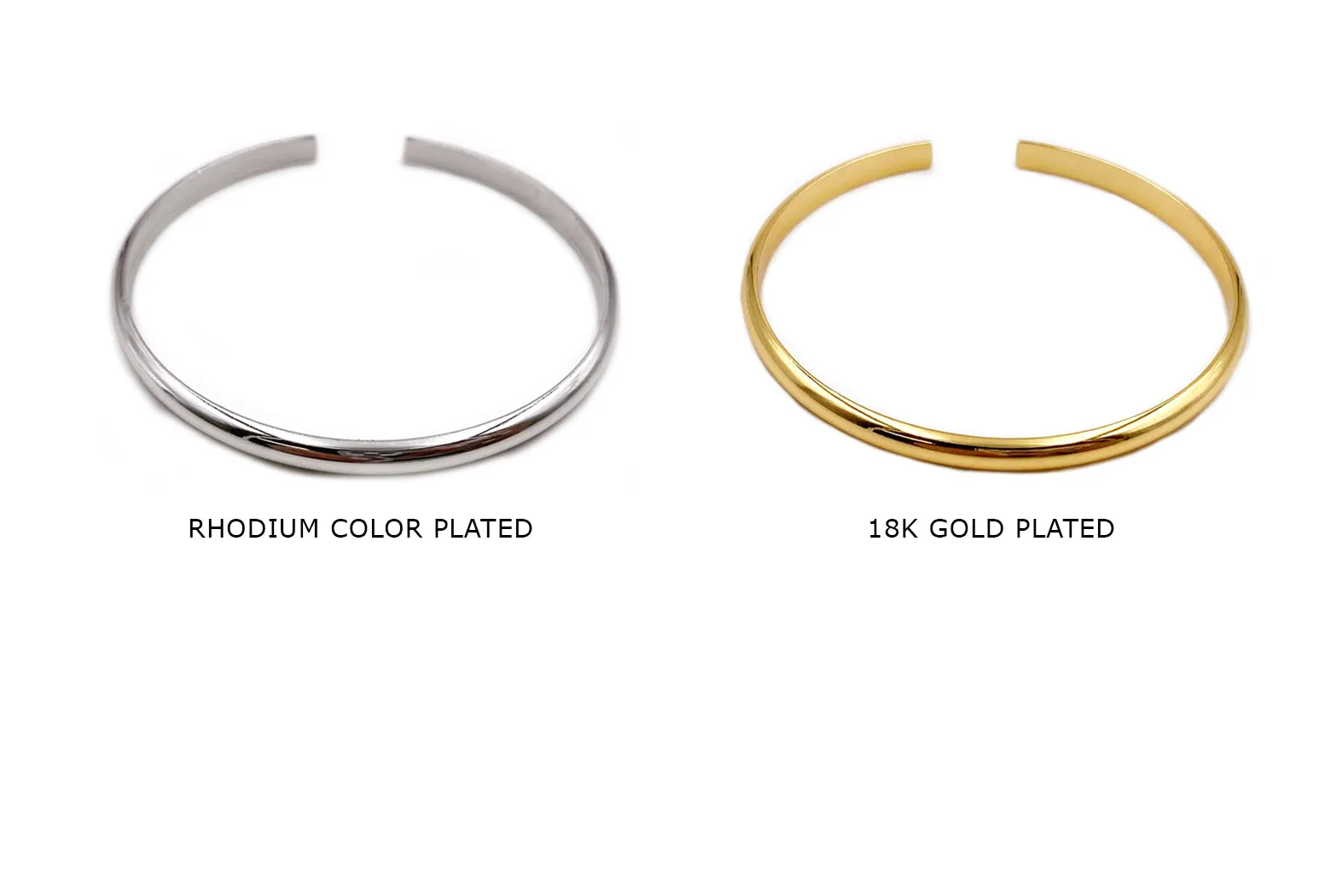 MP4032 Plain Cuff - Open Bangle Bracelet CHOOSE COLOR BELOW