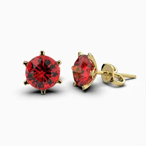 Natural Burmese Ruby Earring - Julia