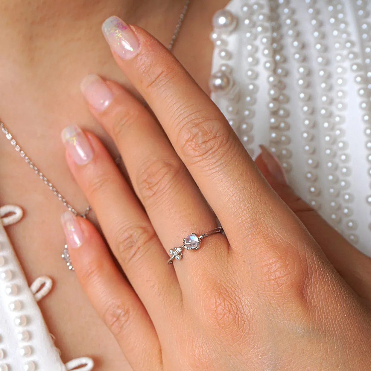 Oceanne Moonstone Ring