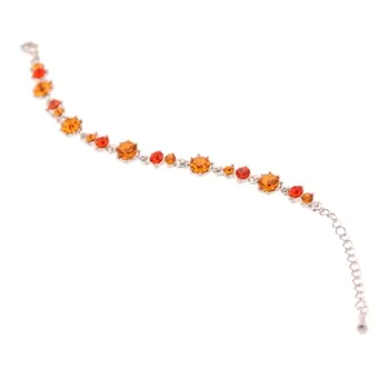 Pirouette Bracelet - Orange (Silver Plated)
