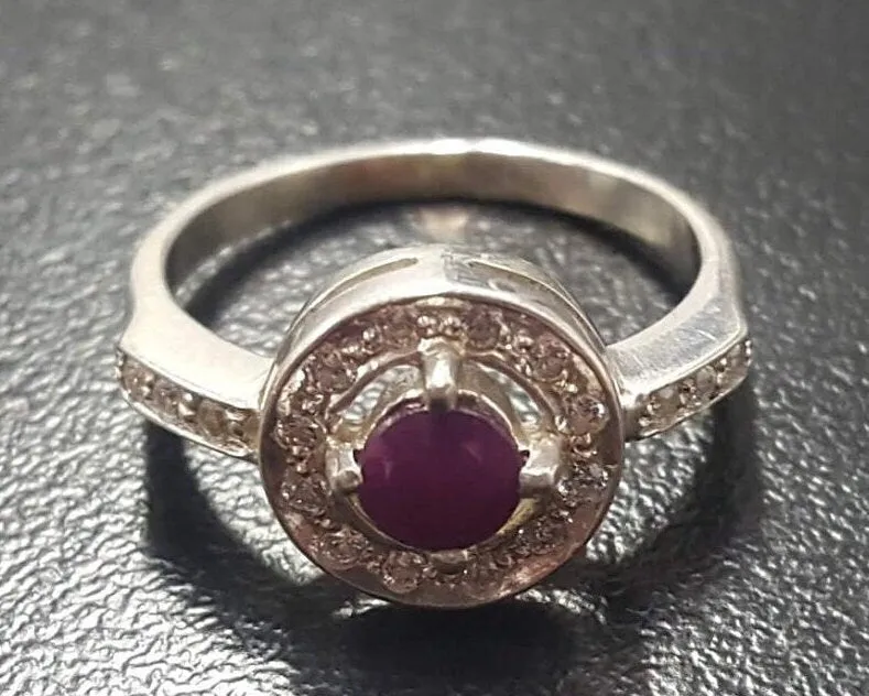 Red Ruby Ring - Natural Ruby Ring, July Birthstone Ring
