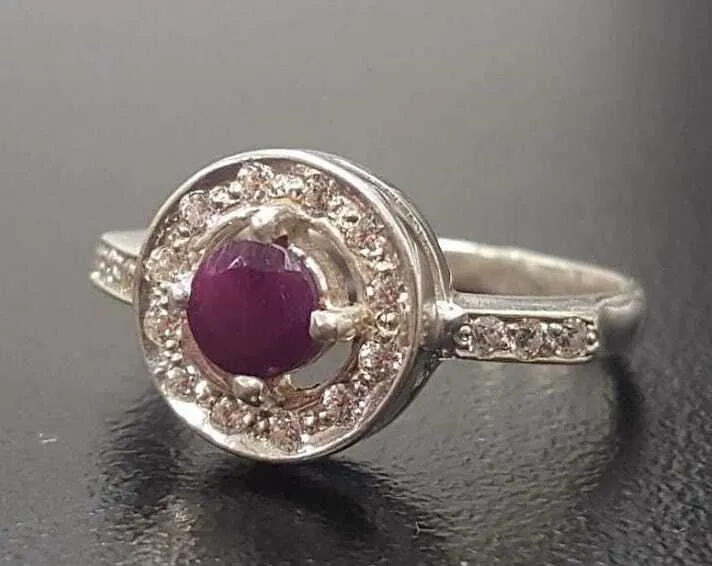 Red Ruby Ring - Natural Ruby Ring, July Birthstone Ring