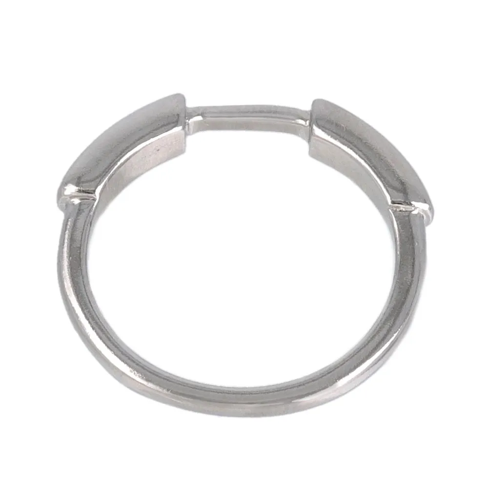 Rhodium Plated Irregular Band Ring