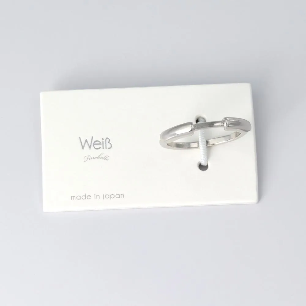 Rhodium Plated Irregular Band Ring