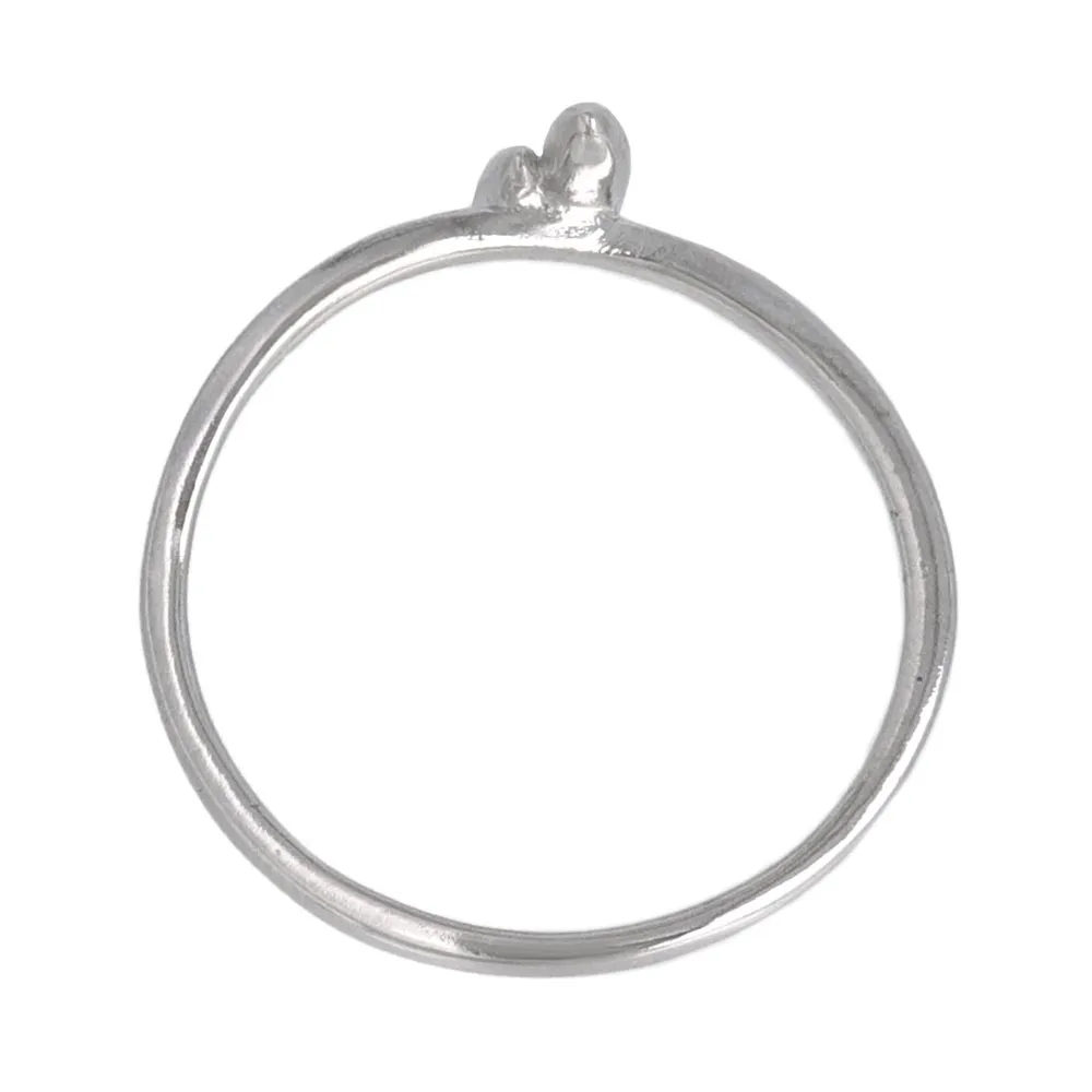 Rhodium Plated Seed Ring