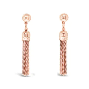 Sasha Rose Gold Tassels Earrings