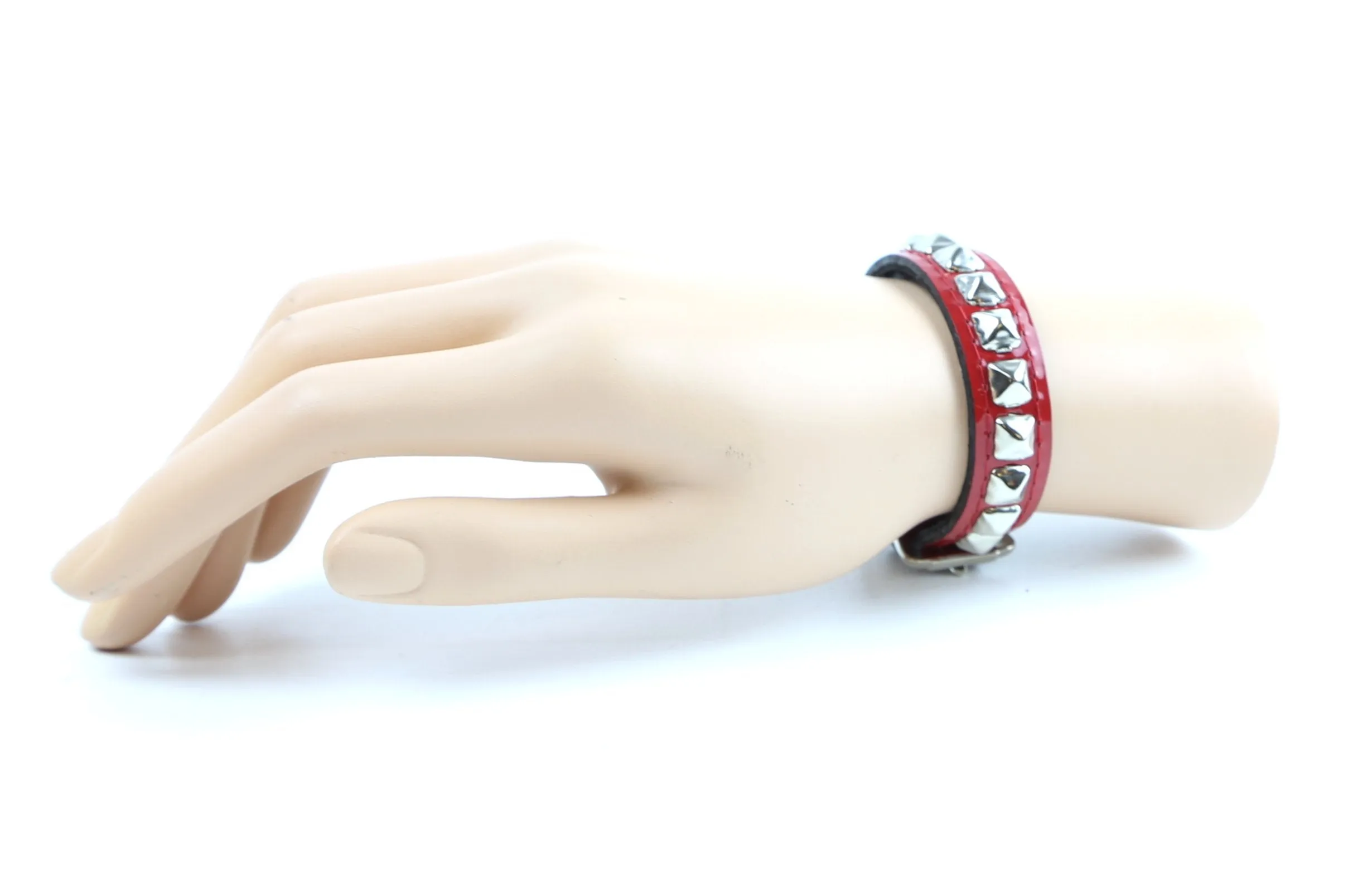 Skinny Pyramid Studded Neon Bracelet