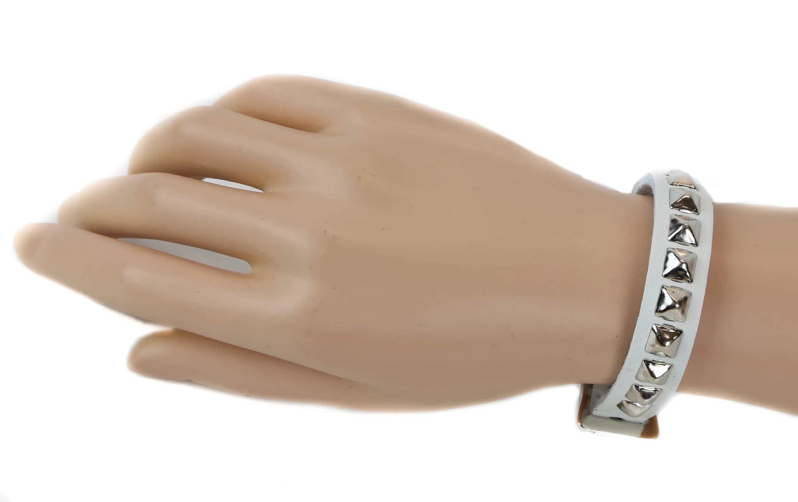 Skinny Pyramid Studded Neon Bracelet