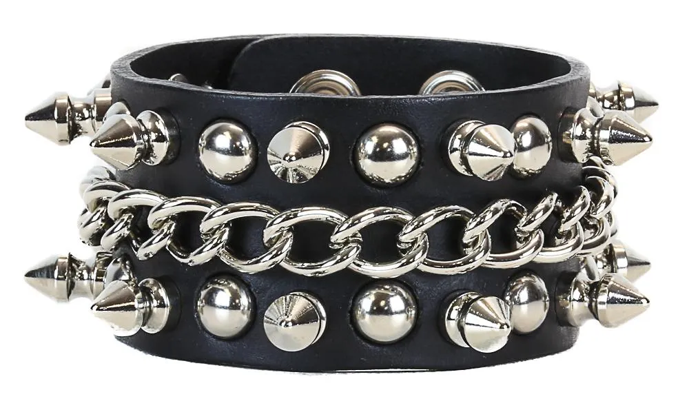 Spike Chain And Studded Bracelet