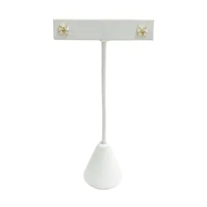 Teeny Tiny Bow Earring White