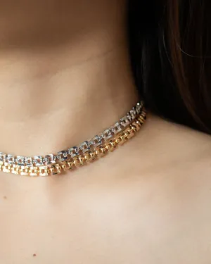 TETRIS Choker Chain in Silver