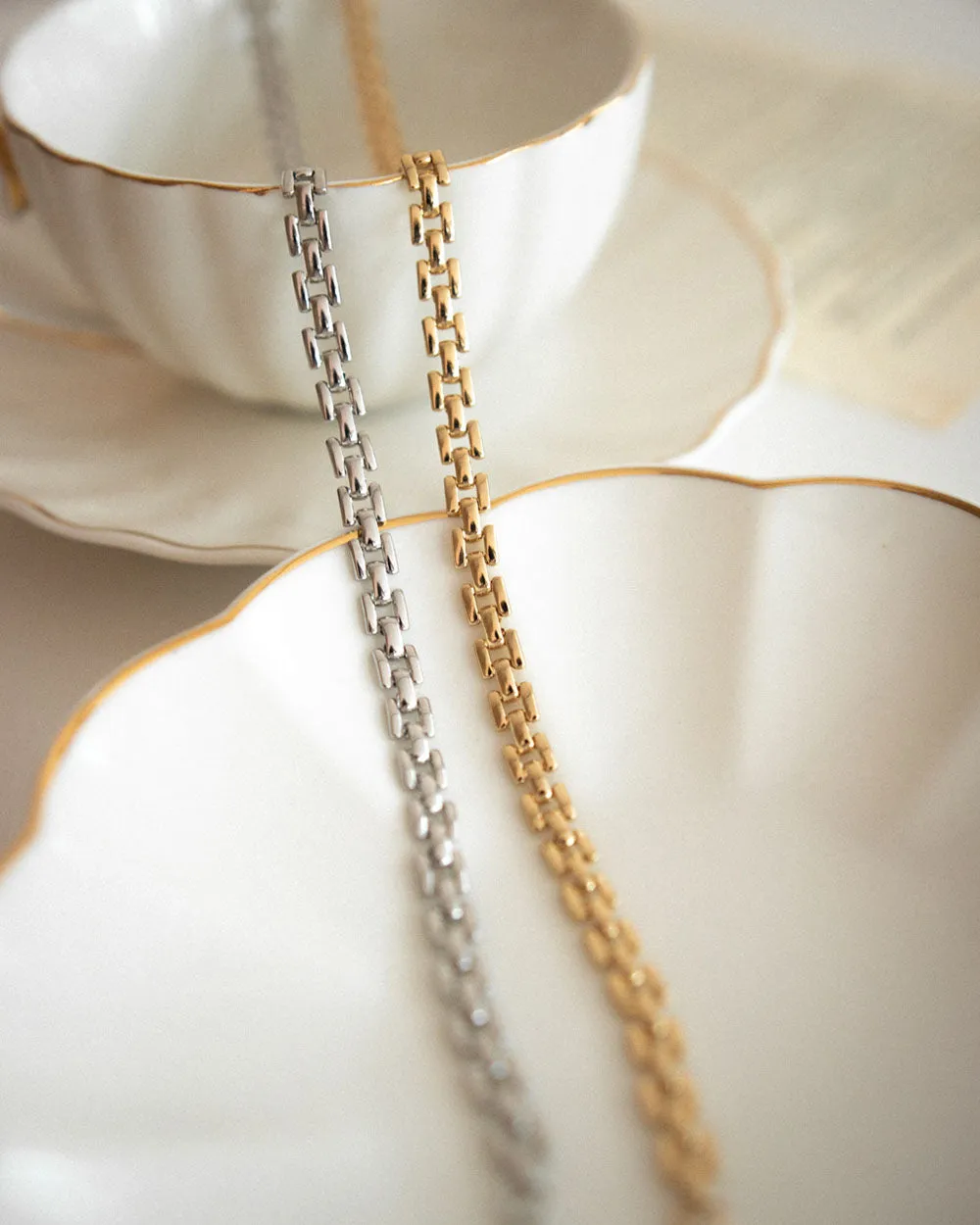 TETRIS Choker Chain in Silver