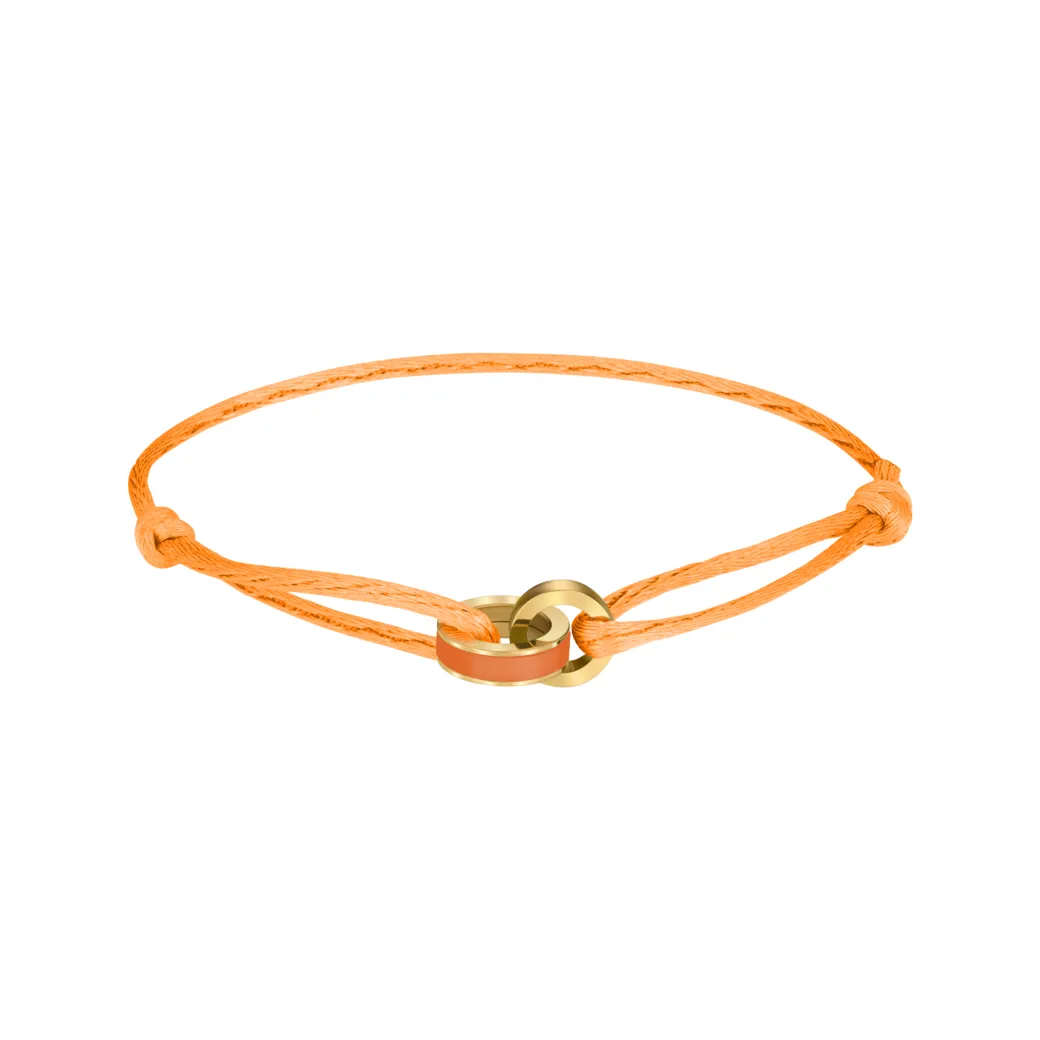WEWA ORANGE CORD ORANGE CHIP BRACELET