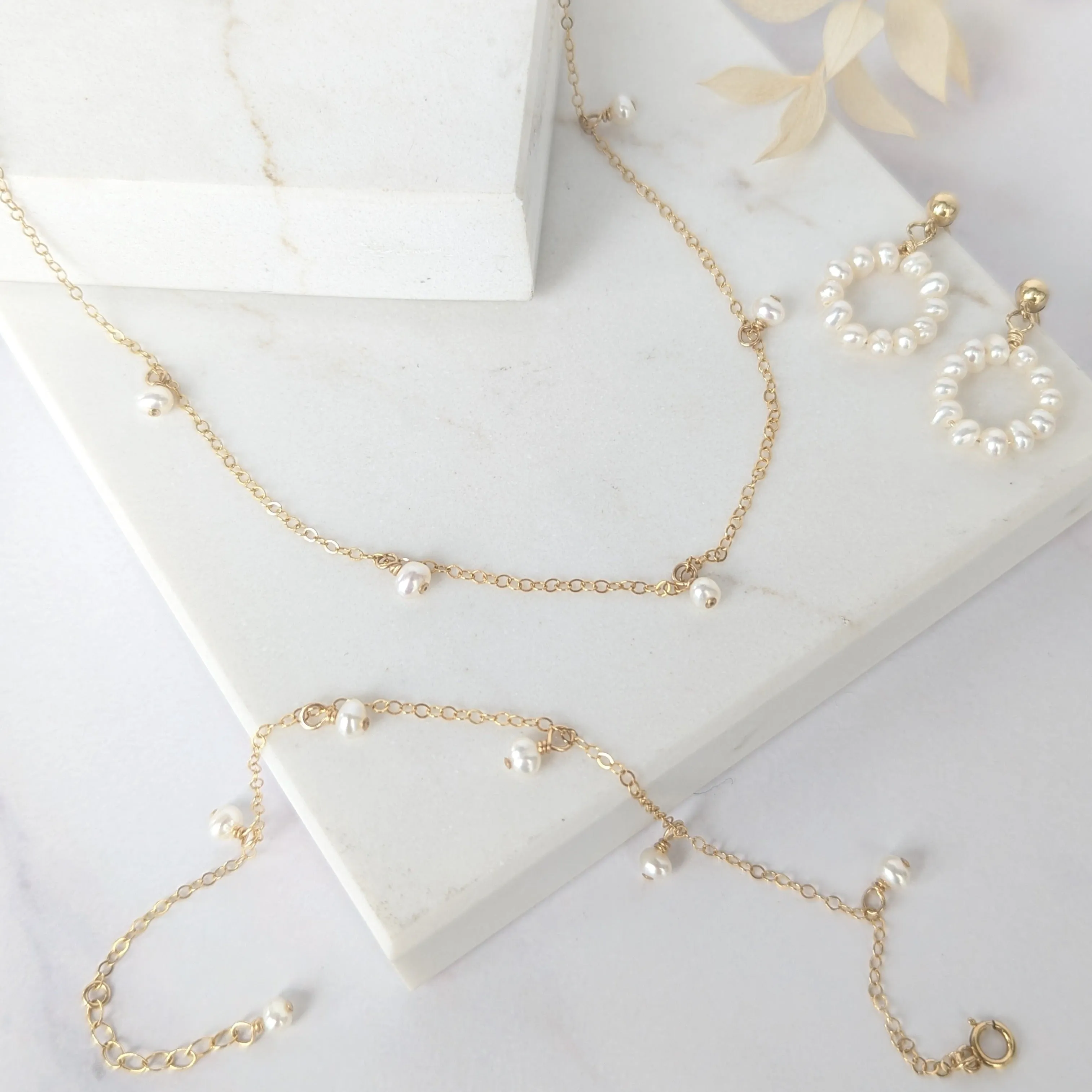 WILLA, ALEXA and ANAIS Freshwater Pearl Bridal Jewelry Set